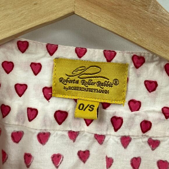 Roller Rabbit white hearts cotton robe - Picture 3 of 5